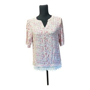 Rise & Thyme Elegant Floral Lace Women's Blouse
